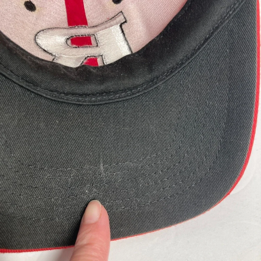 Rutgers University Scarlet Knights Cap Hat Adult Black Red Lot of 2 FLAW